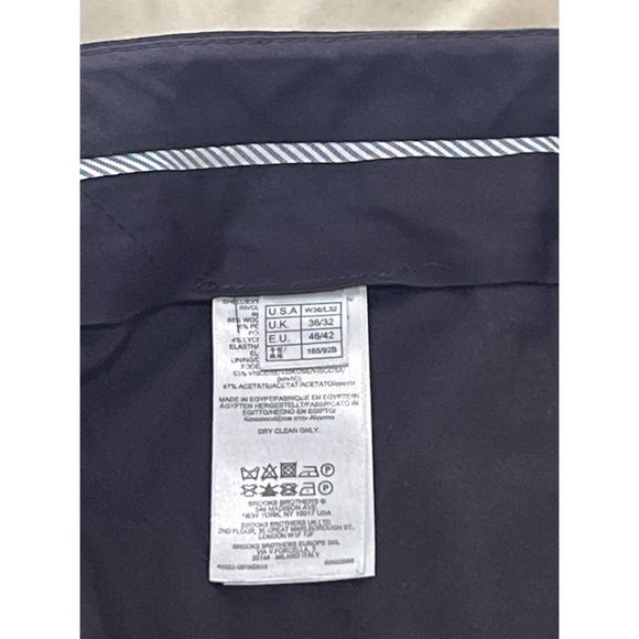 Brooks Brothers Pants Men’s 35x31 Black Regent Fit Wool Slacks - Picture 12 of 13